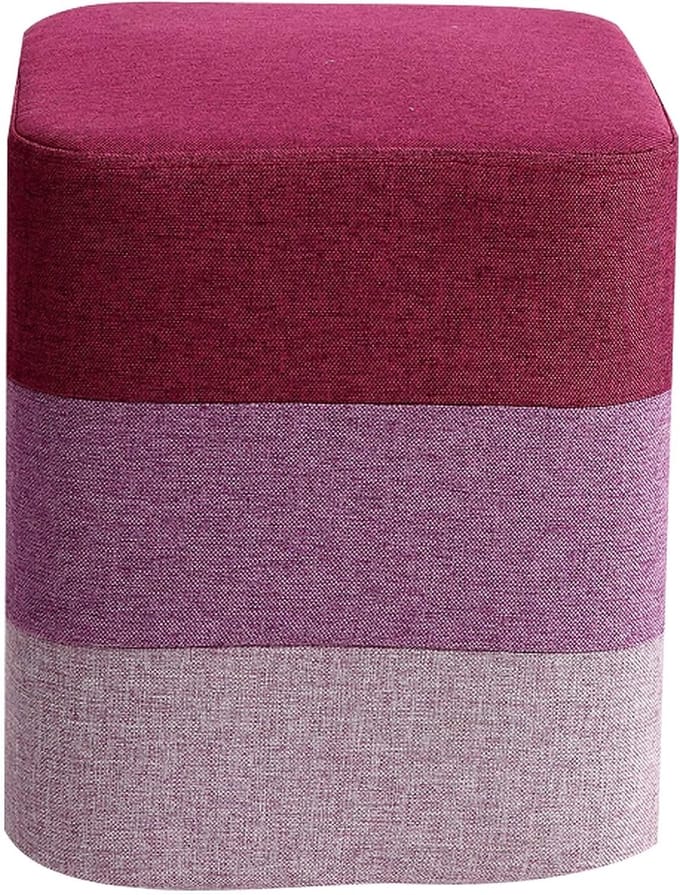 Creatieve kruk - Voetensteun kruk - Voeten rusten - Massief houten frame - 29x29x35 cm - Rood