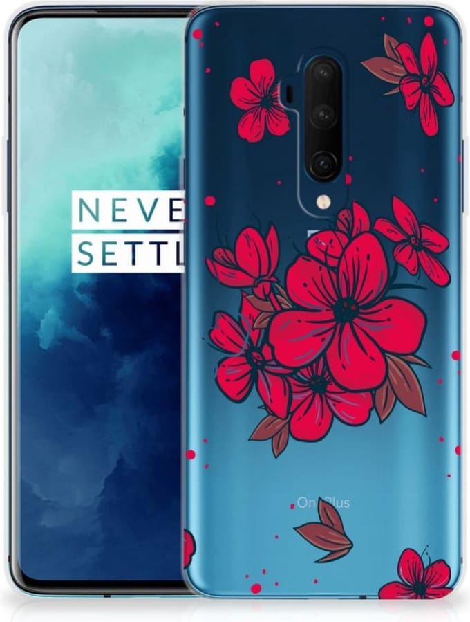 Back Cover voor OnePlus 7T Pro TPU Case Blossom Red