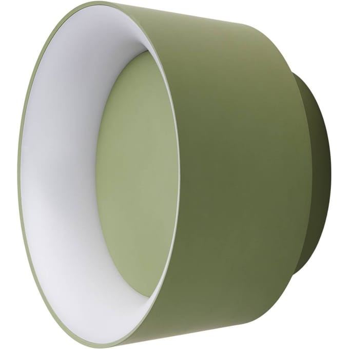 LOOM DESIGN LED plafondlamp Cookie, groen aluminium Ø 15 cm