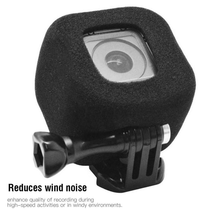 Voorruit Windruis Reductie Spons Schuim Case Cover Voor Gopro Hero 5 Session Hero 4 Session black