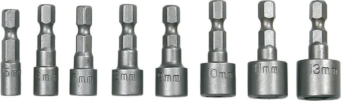 GRAPHITE - Dopbitset - 1/4'' - SW5 - 13mm - 8-delig