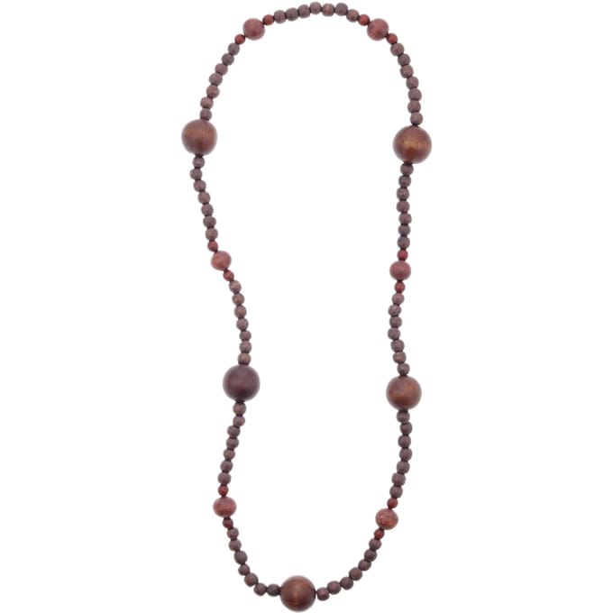 Behave – Ketting – Hout – Nikkelvrij – 88 cm – Geschenkzakje