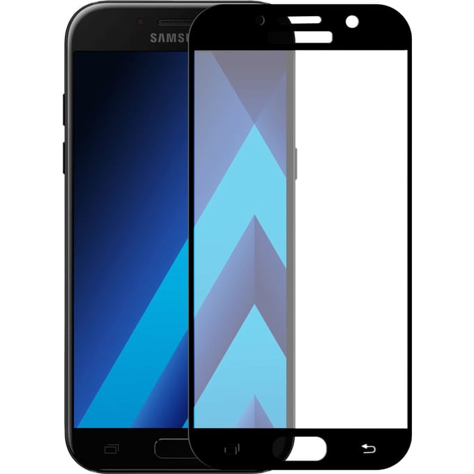 Samsung Galaxy A3 2017 screenprotector gehard glas Edge to Edge - Zwart