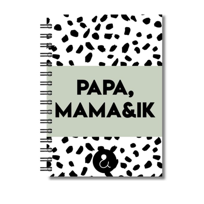Invulboek Papa, Mama & Ik | Herinneringenboek Vader, Moeder & Kind | Dots Groen