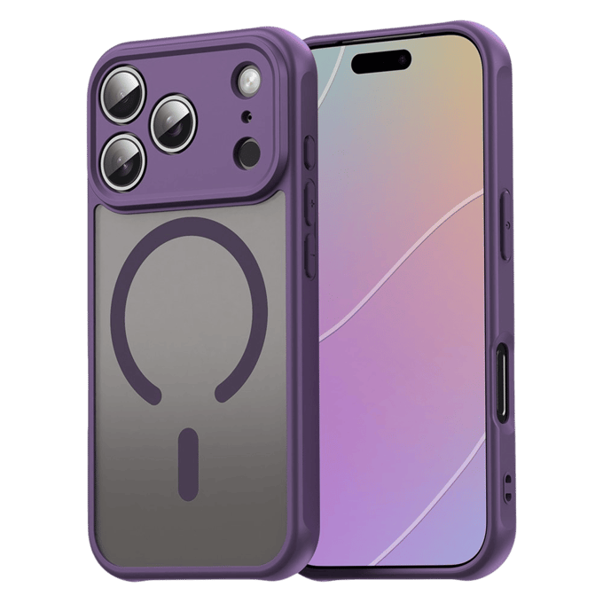 Mocaa Apple iPhone 17 Pro Slim Anti-Shock MagSafe Hoesje Paars