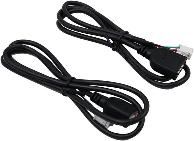 USB Verlengkabel Set 4-Pin en 6-Pin voor Auto Radio, USB Stick en Recorder