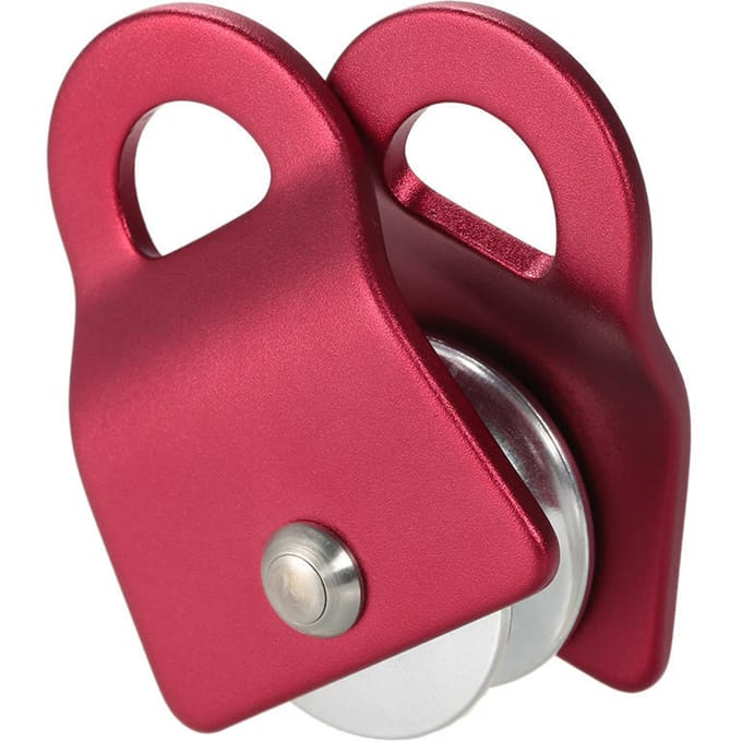 Lixada 20kN Lager Mobiele Micro Katrol Max Touw 1/2in voor Optuigen Boomchirurg Klimmen brown
