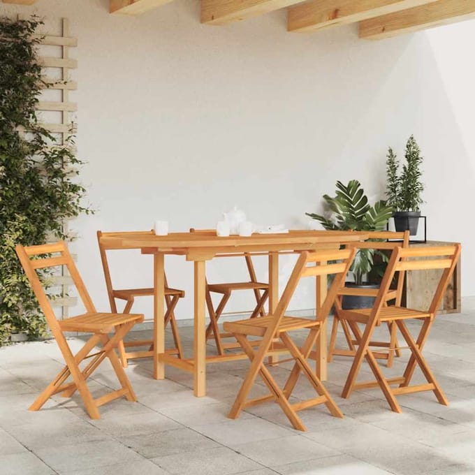 vidaXL - Tuintafel - verlengbaar - 110-160x80x75 - cm - massief - teakhout