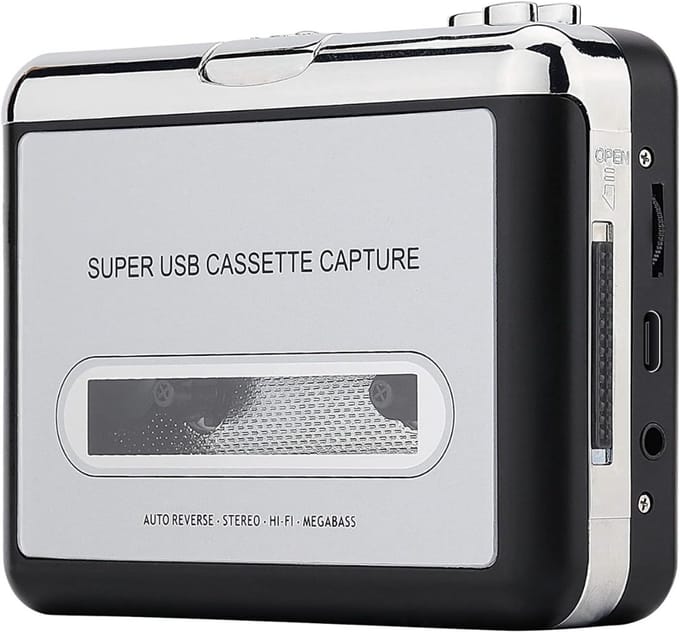 SNJY® Walkman - Casette Speler - Cassette Recorder - Zwart/Zilver