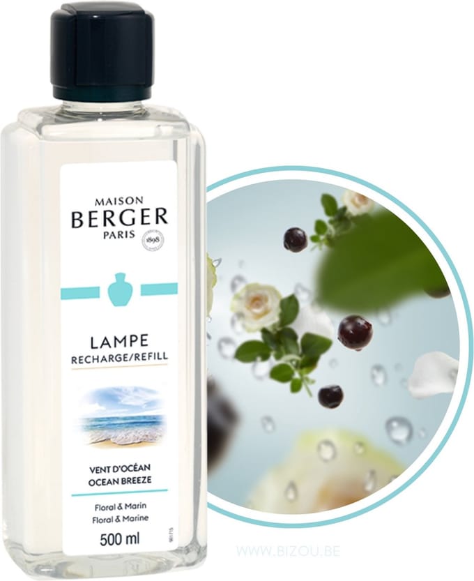 Lampe Maison Berger - Vent d’Ocean – Bries vanuit de zee - Navulling - Geurbrander - 500ml