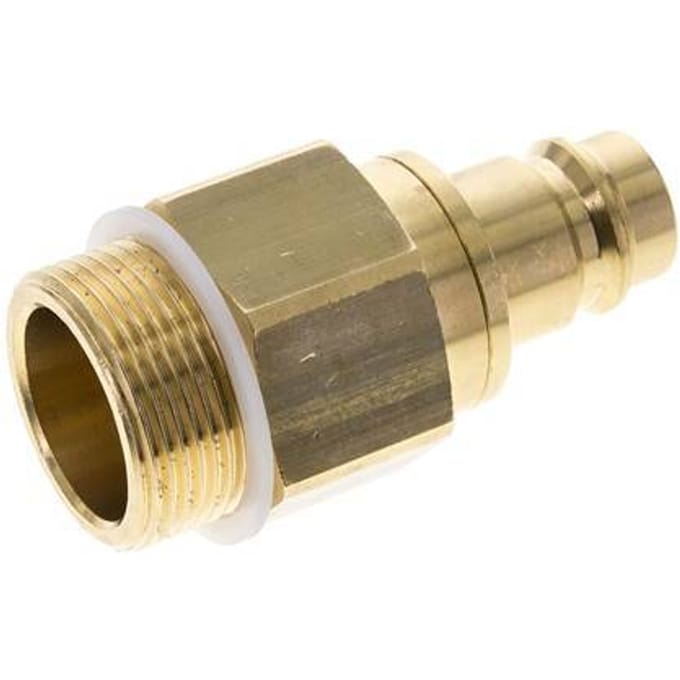 Messing DN 19 Luchtkoppeling Insteeknippel G 1 1/4 inch Buitendraad Double Shut-Off - CLP19-M-B-SV-114