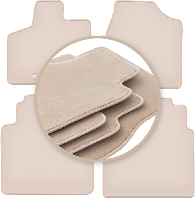 PREMIUM beige vloermatten voor: Dodge Caravan IV minivan 2008-2016