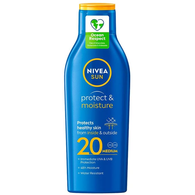 NIVEA Sun Protect &amp; Moisture Sun Lotion SPF20 200 ml