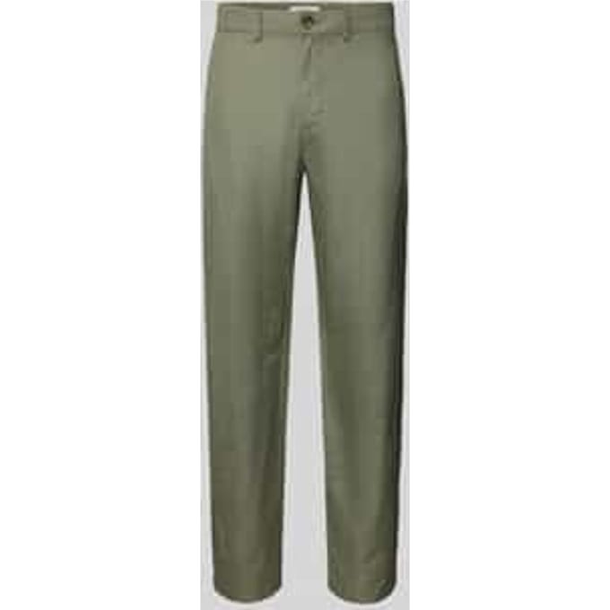 slim fit linnenbroek van mix van katoen en linnen model 'MILES'