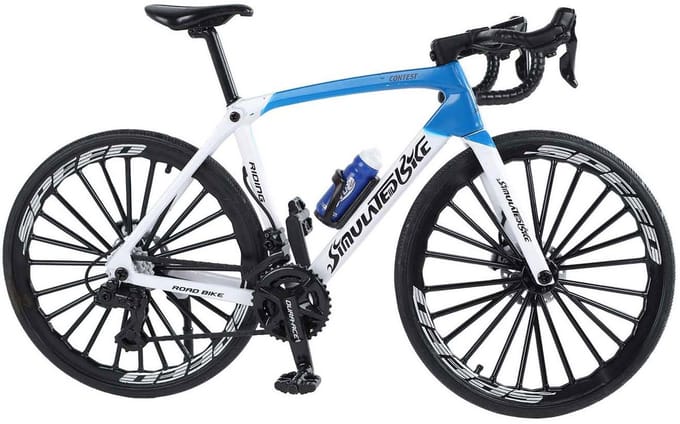 Racefiets speelgoed fiets die-cast multicolor 20,5 cm speelgoed. verkoop per stuk
