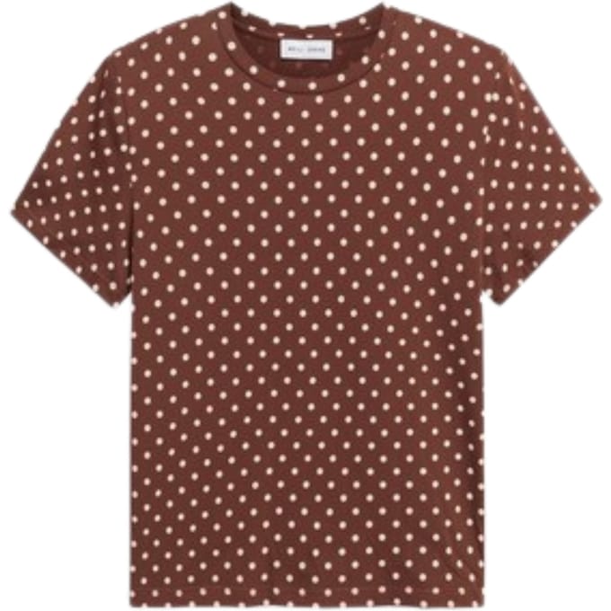 T-shirt korte mouw polka stippen Weili Zheng