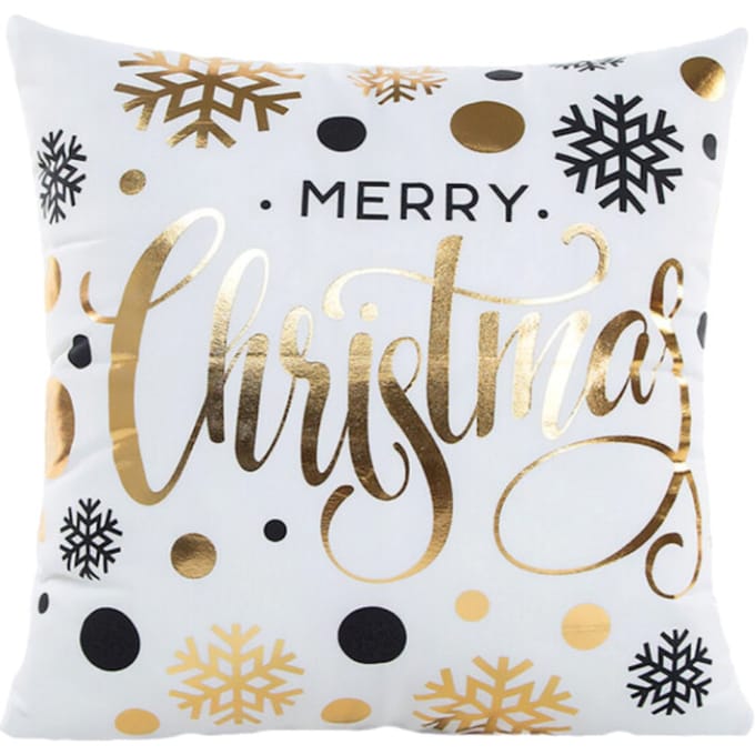 Gek op kussens! Sierkussen balls & snowflakes | 45 x 45 cm | katoen/polyester