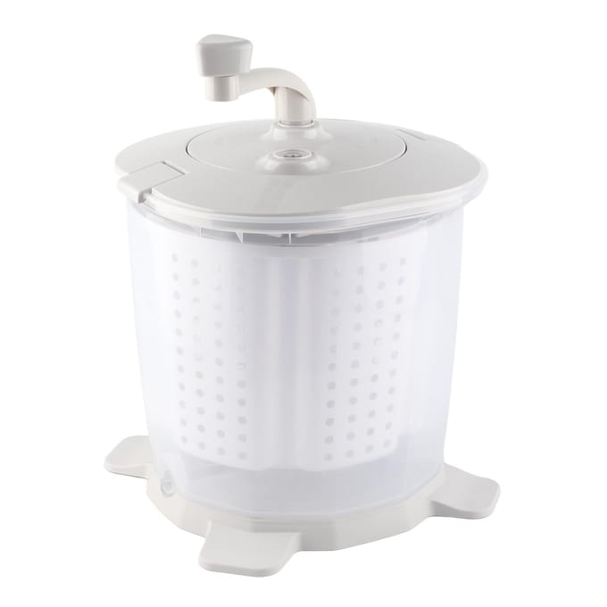 Mini draagbare handmatige wasmachine, ondergoedwasmachine voor thuis, slaapzaal, grijs white