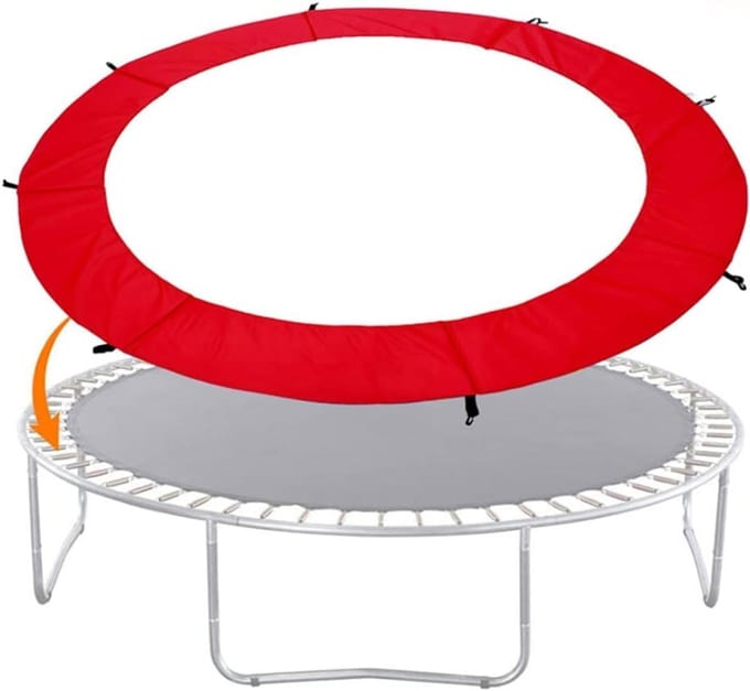 Trampoline Randhoes - Veiligheidspad - Veilig Springen - Waterdicht Spons Gevuld - 12FT - Rood