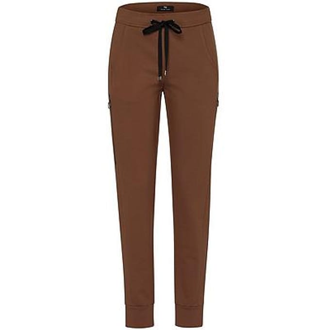 Broek in jogg-pant-stijl pasvorm Barbara Van Peter Hahn bruin