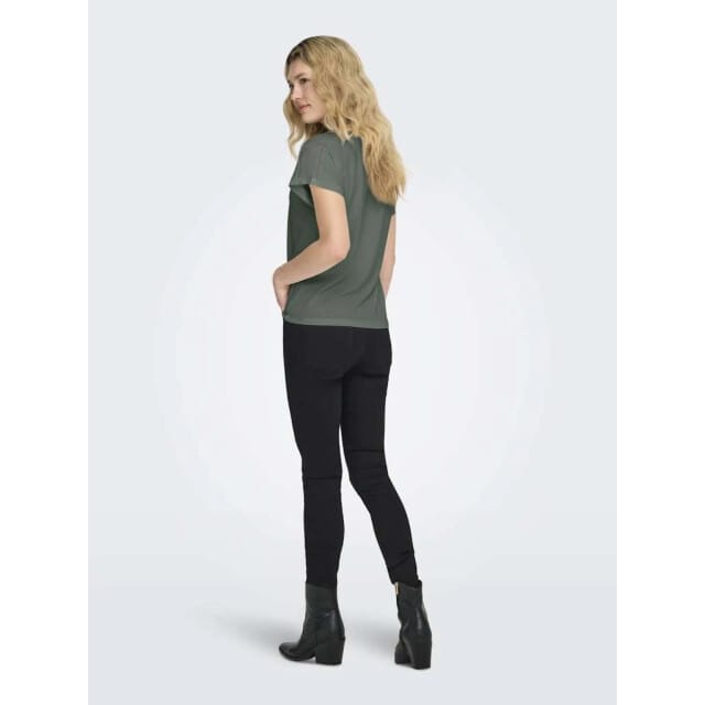 Only Onlfree life s/s v-neck lace top jrs laurel wreath