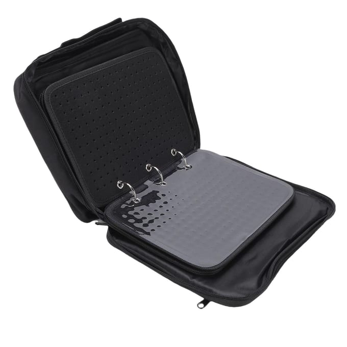 Emaille Speld Display Pagina's Speld Draagtas Display Tas Polyester Reizen Broche Speld Display Tas met Handige Handgreep gray