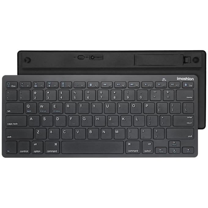 imoshion Compact Draadloos Toetsenbord Ergonomisch - QWERTY - Bluetooth Keyboard - Zwart