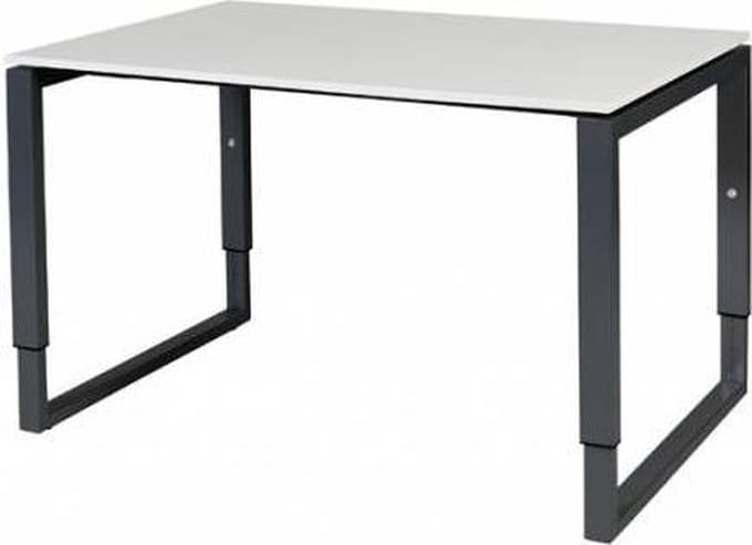 Verstelbaar Bureau - Plus 120x80 grijs - zwart frame