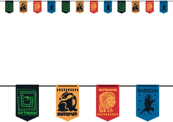 UNIQUE - Harry Potter Huizen Vlaggenlijn 3,6 m