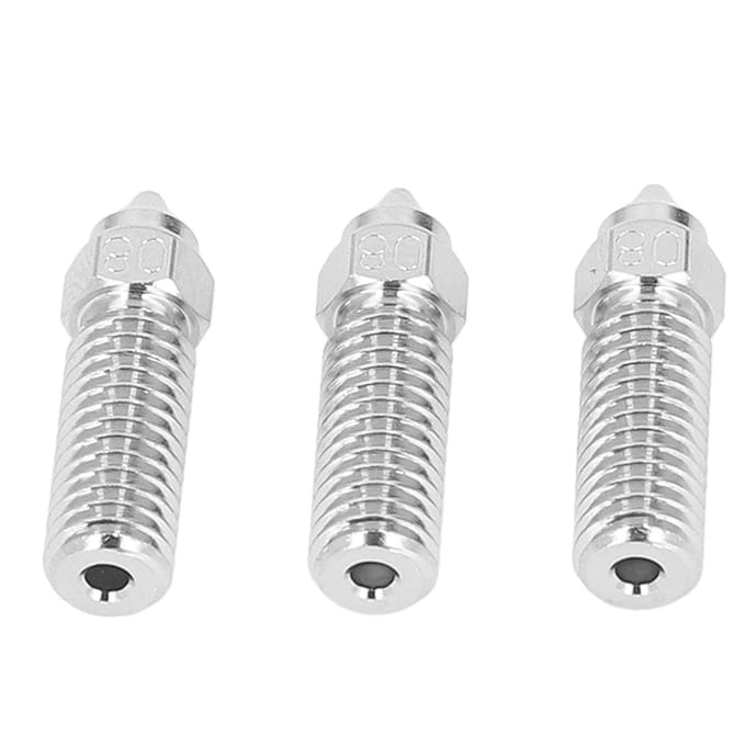 3 Stuks 3D Printer Extruder Nozzle 1.75mm M6 Hoge Snelheid Hotend Extruder Nozzle voor Creality K1 0.8mm gray