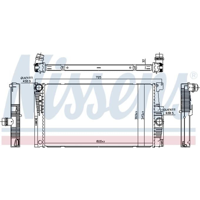 Radiator, motorkoeling NISSENS 60839