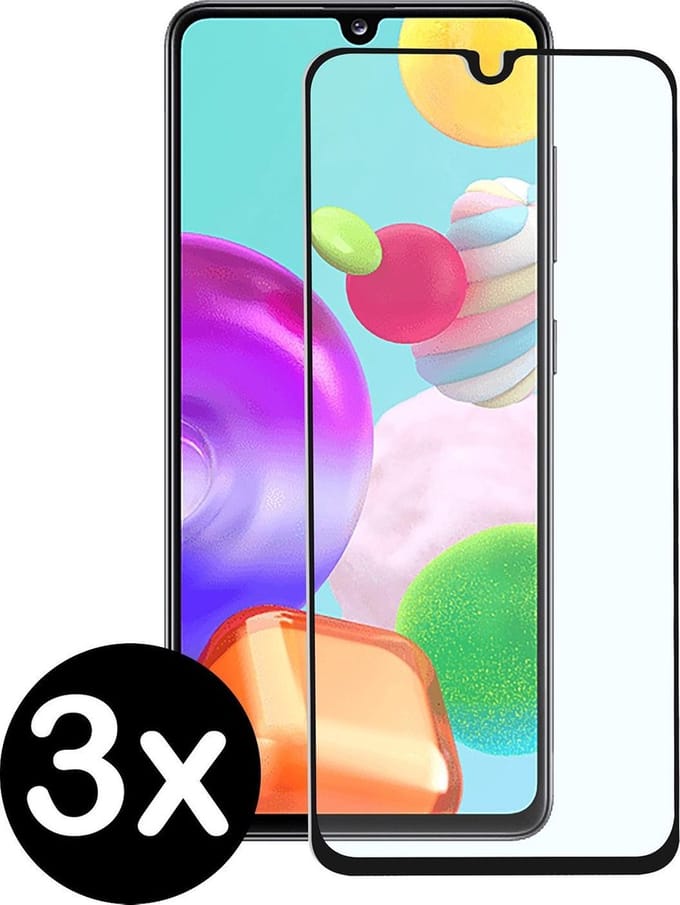 Screenprotector - 3 Stuks - Geschikt voor Samsung Galaxy A41 - Full Cover - Beschermglas - Gehard Glas - Tempered Glass - Screen Protector