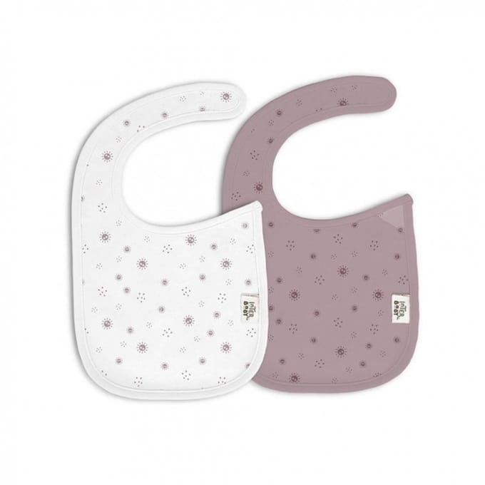 Interbaby slabbetjes sun stars pink 2 stuks