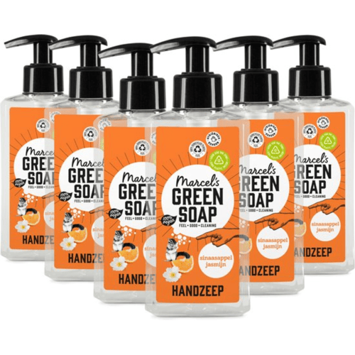 Marcel's Green Soap Handzeep - Sinaasappel & Jasmijn - 6 x 250 ml