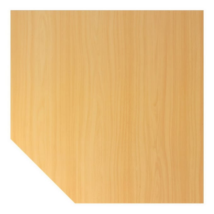 LT12 W - trapeziumvormige plaat 120 x 120 Beuken