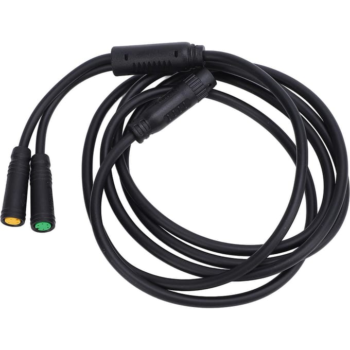 Elektrische Fiets Aansluitkabel 4.9FT Waterbestendig Controller naar Display Gashendel Koplamp black