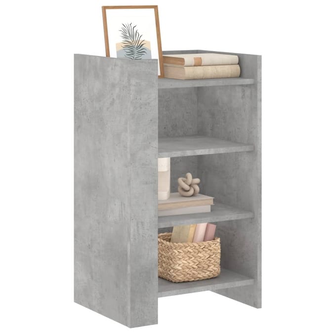 vidaXL - Dressoir - 45x35x75 - cm - bewerkt - hout - betongrijs