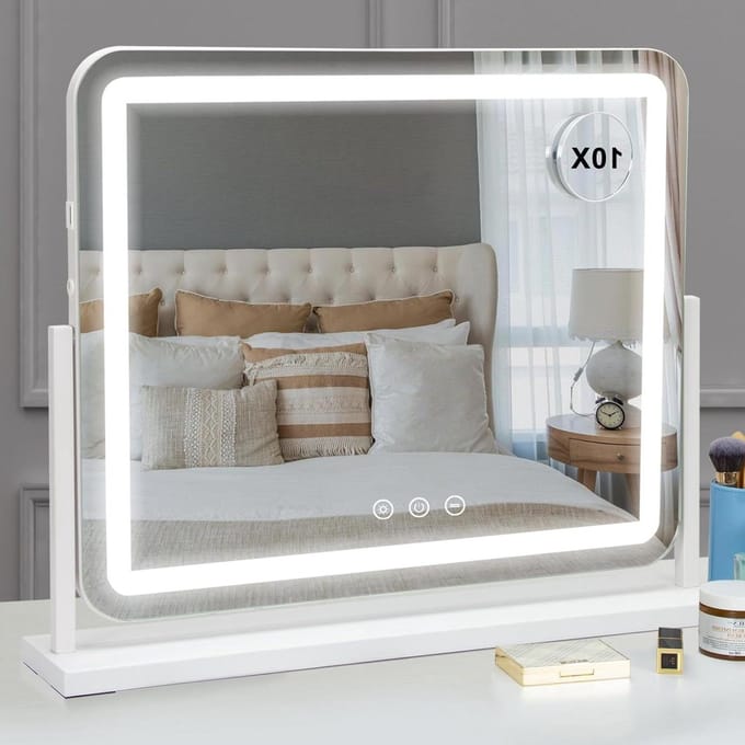 Spiegel met verlichting - Hollywood Glamour