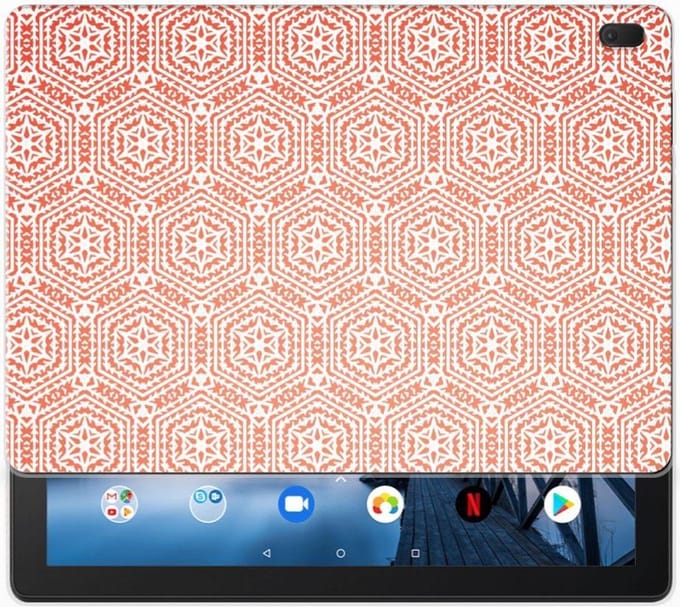 Lenovo Tab E10 Hippe Hoes Pattern Orange