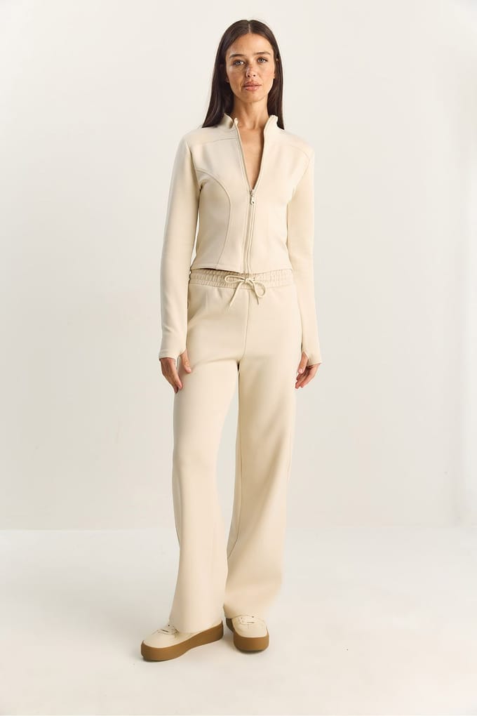 Jas en Rechte Pantalon Twee Delige Set