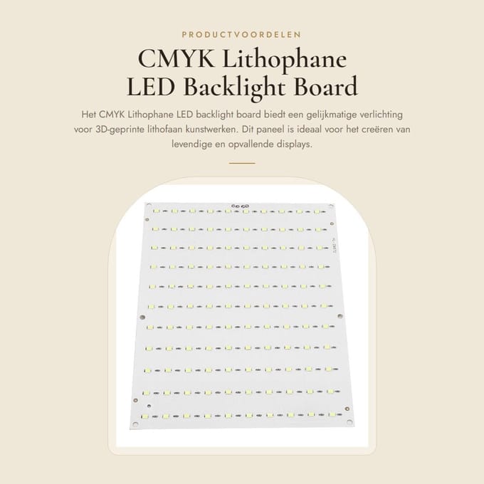Dailygoods - CMYK Lithophane LED Backlight Board voor 3D-printen