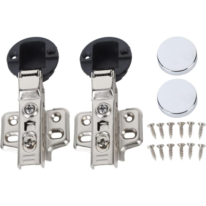 2Set Roestvrij Staal 201 Kast Glazen Deur Scharnier 35 Kom Glazen Deur Demping Buffer Scharnier Midden