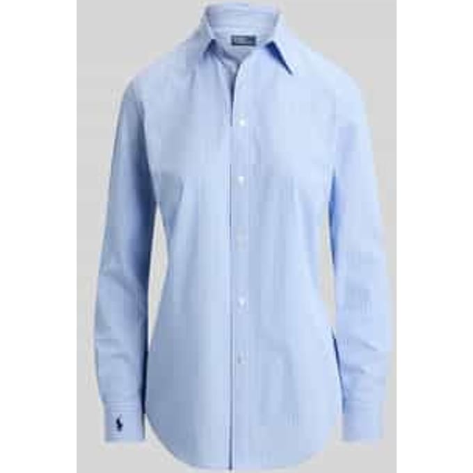 Slim Fit overhemdblouse van katoenmix