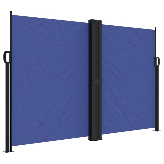 vidaXL - Windscherm - uittrekbaar - 160x600 - cm - blauw