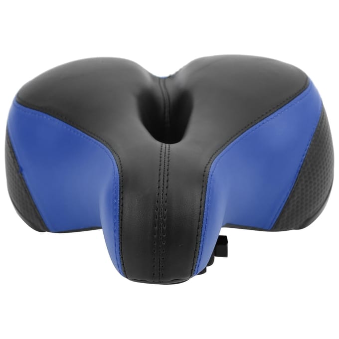 Fietszadel Microvezel Leer Hol Uitgesneden Schokdemper Mountainbike Zadel Zitting(Zwart Blauw ) black