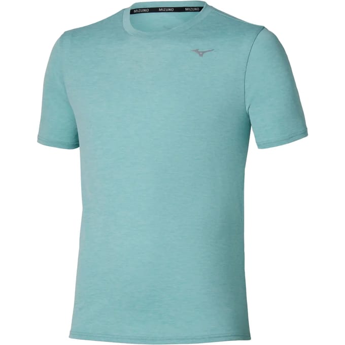 Mizuno Core Impulse T-shirt Met Korte Mouwen Groen,Blauw S Man