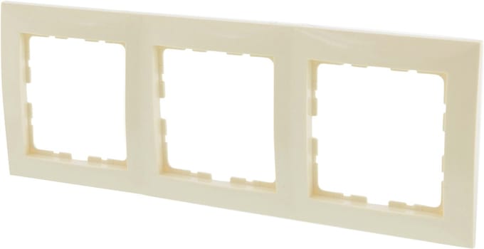 Berker S1 Inbouw Afdekplaat - 3-voudig - Crème