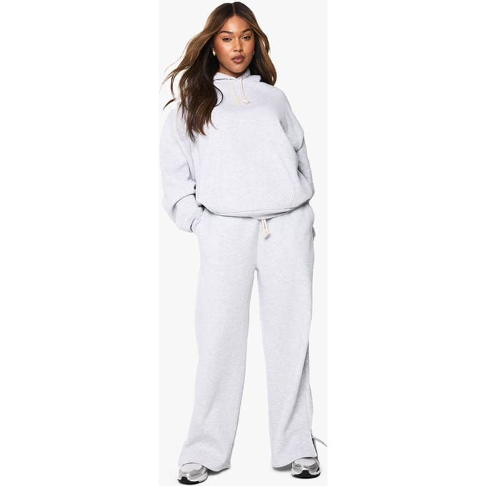 boohoo Dames Plus Rope Contrast Trainingspak met trekkoord | Ash Grey | Maat: 26