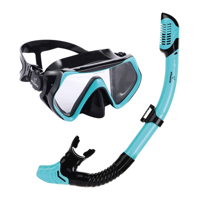 Atlantis Borneo Combo - Snorkelset - Duikbril - Snorkel - Volwassenen - Turquoise/Zwart