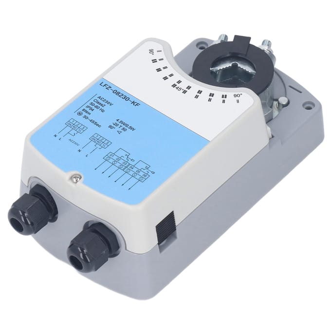 Elektrische Demperactuator Hoek Verstelbaar Elektrische Klepactuator voor Water Wind Systeem AC230V